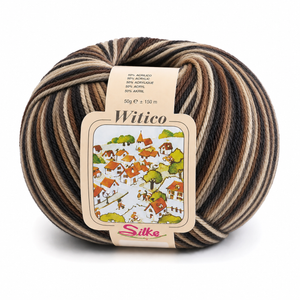 Lana Witico Stampato - Silke - Colore: 973 - MARRONE GRIGIO BEIGE MULTICOLOR - by LacariaRicami.Store