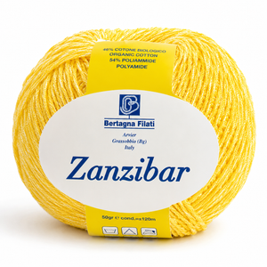 Cotone ZANZIBAR - Bertagna Filati - Colore: 0010 - GIALLO - by LacariaRicami.Store