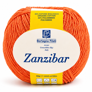Cotone ZANZIBAR - Bertagna Filati - Colore: 0055 - ARANCIO - by LacariaRicami.Store
