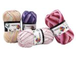 Gomitolo di Cotone Fiocco Tre Sfere Colore Lilla Chiaro 7418