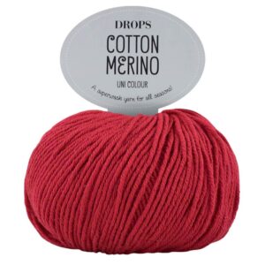 Cotone-Lana Cotton Merino - DROPS - 06-rosso-ciliegia