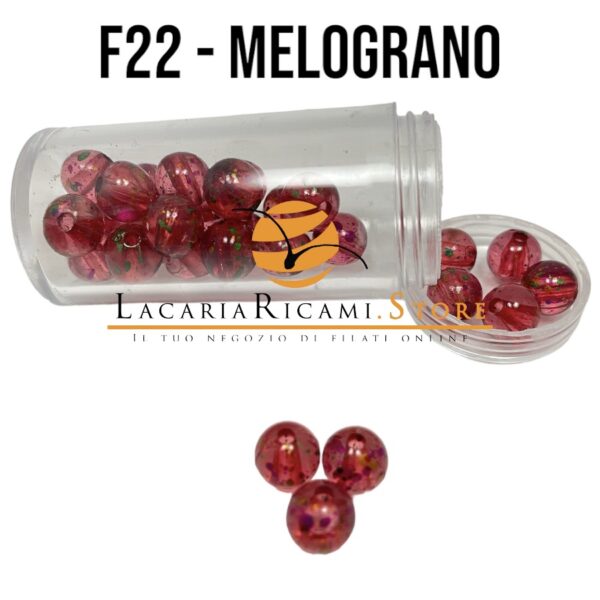 PERLE in Plastica - 8 mm - F22-MELOGRANO